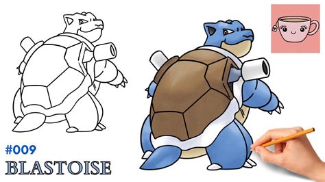 how to draw gigantamax blastoise|How to Draw Blastoise Pokémon .
